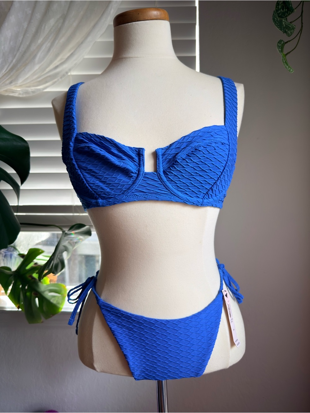 Victoria's Secret Textured Cobalt Blue Bikini Set